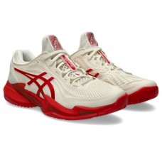 TÊNIS ASICS COURT FF 3 NOVAK - CREAM/CLASSIC RED